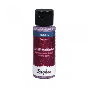 Barva na textil Rayher 59ml - glitrová - růžová